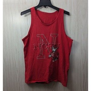 Vintage North Carolina NC State Wolfpack Tank Top Adult M Medium Single Stitch